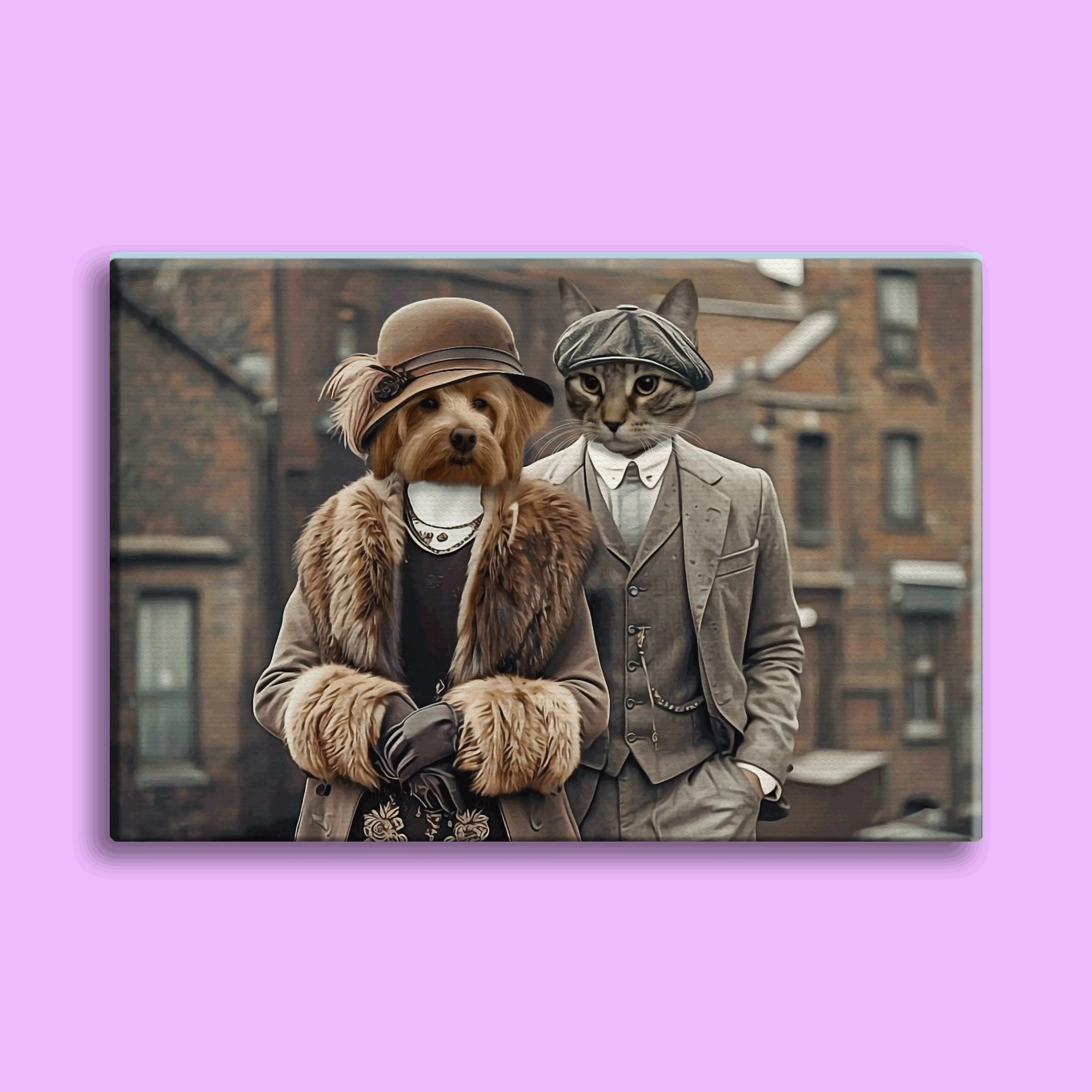 Peaky Blinders Couple Pet Portrait